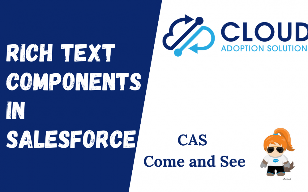 Rich Text Components improve Salesforce User Adoption: CAS Come and See Video