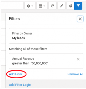Add Filter to Salesforce List View